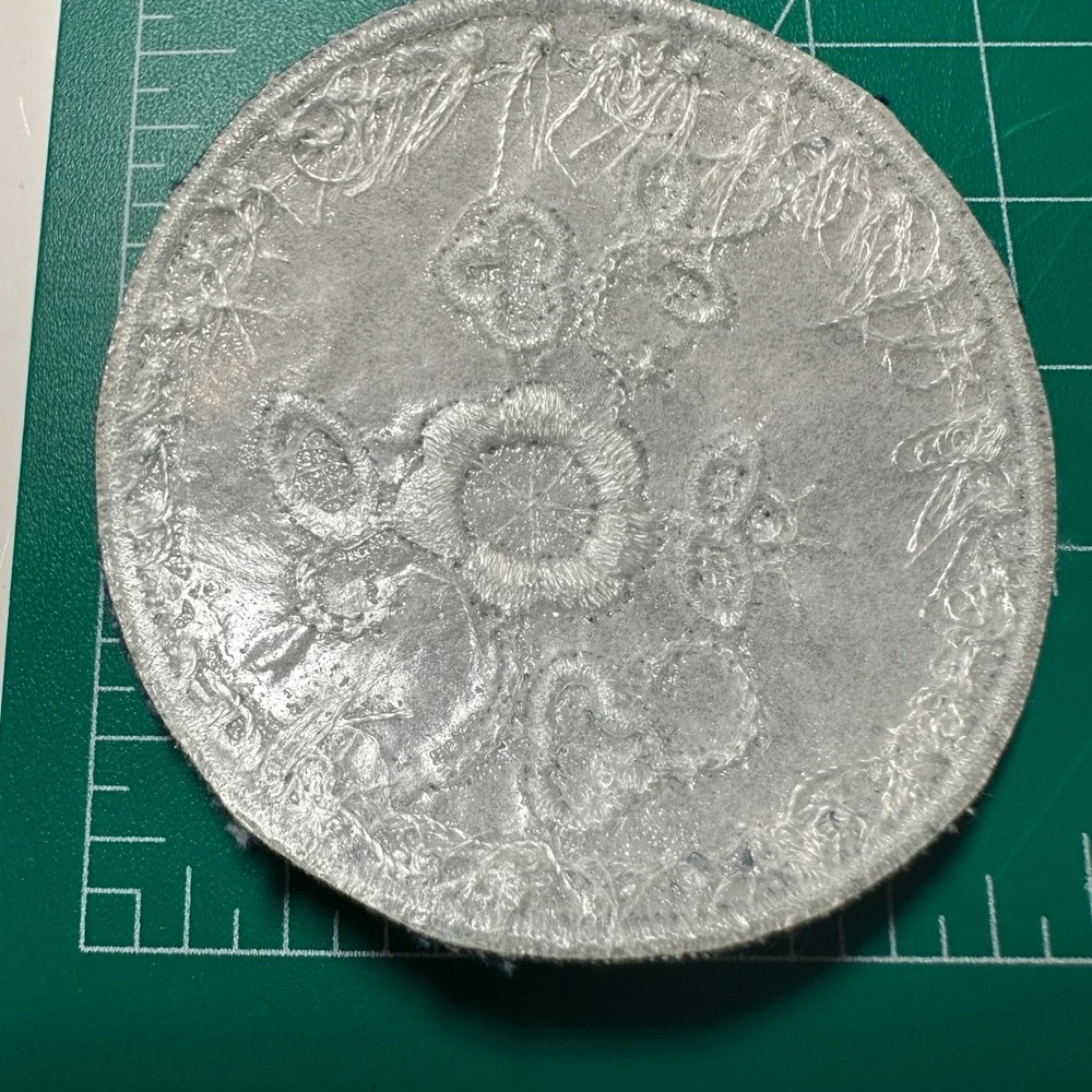 Round Boho Western Foral Iron On Patch Embroidered Denim For Cowgirl DIY‎ VTG